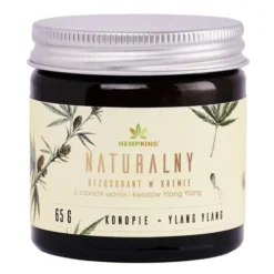 Hempking, naturalny dezodorant konopny w kremie, wanilia i kwiaty ylang ylang, 65 g