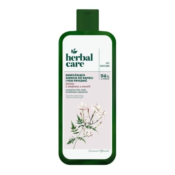 Herbal Care, nawilżająca esencja do kąpieli i pod prysznic, Jaśmin z olejkiem z moreli, 400 ml
