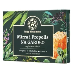 Herbal Monasterium, Mirra i Propolis na Gardło, pastylki do ssania, 12 szt.