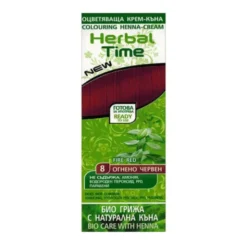 Herbal Time, naturalna henna do włosów, nr 08 czerwień, 75 ml