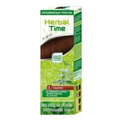 Herbal Time, naturalna henna do włosów, nr 05 kasztan, 75 ml