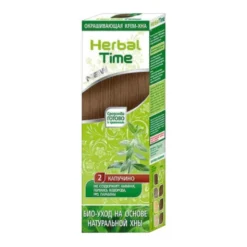 Herbal Time, naturalna henna do włosów, nr 02 cappuccino, 75 ml