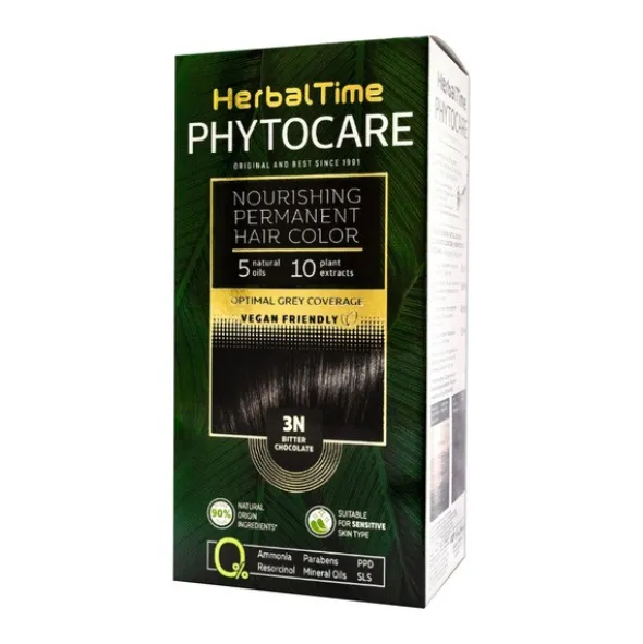 Herbal Time Phytocare, farba do włosów 3N, bitter chocolate, 130 ml