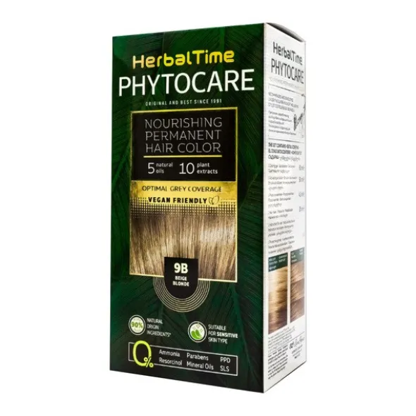Herbal Time Phytocare, farba do włosów 9B, beige blonde, 130 ml