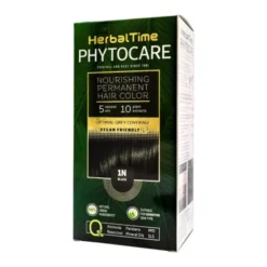 Herbal Time Phytocare, farba do włosów 1N, black, 130 ml