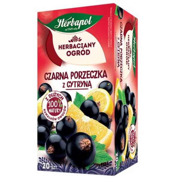Herbapol Herbaciany Ogród, czarna porzeczka z cytryną, torebki, 20 szt.