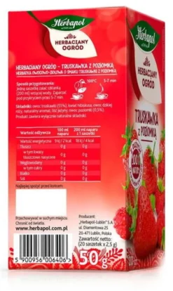 Herbapol Herbaciany Ogród, truskawka z poziomką, torebki, 20 szt.