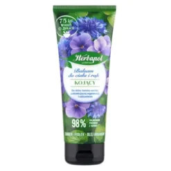 Herbapol, kojący balsam do ciała i rąk, chaber - fiołek - olej arganowy, 200 ml