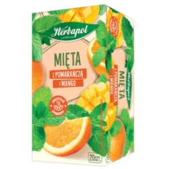 Herbapol Mięta z pomarańczą i mango, torebki, 20 szt.