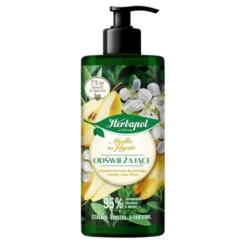 Herbapol, odświeżające mydło w płynie, szałwia - gruszka - d-pantenol, 390 ml