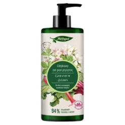 Herbapol, olejkowy żel prysznic, geranium - jaśmin, 740 ml