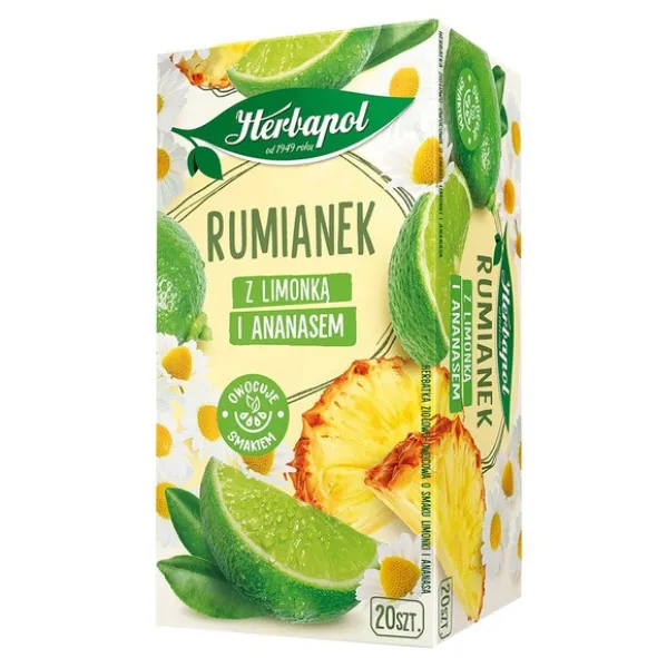 Herbapol Rumianek z limonką i ananasem, torebki, 20 szt.