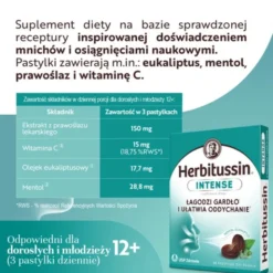 Herbitussin Intense, pastylki do ssania, 10 szt.