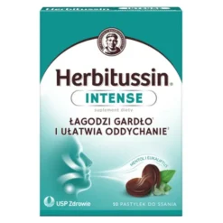 Herbitussin Intense, pastylki do ssania, 10 szt.