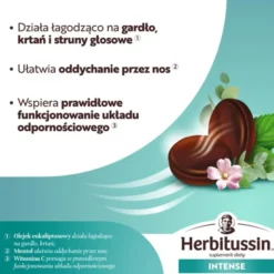 Herbitussin Intense, pastylki do ssania, 10 szt.
