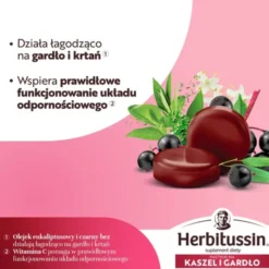 Herbitussin Kaszel i Gardło, pastylki do ssania, 12 szt.