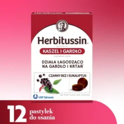 Herbitussin Kaszel i Gardło, pastylki do ssania, 12 szt.