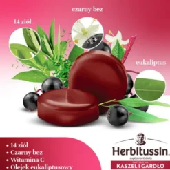 Herbitussin Kaszel i Gardło, pastylki do ssania, 12 szt.