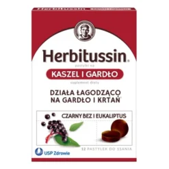 Herbitussin Kaszel i Gardło, pastylki do ssania, 12 szt.