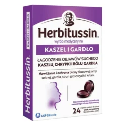 Herbitussin Kaszel i Gardło, pastylki do ssania, 24 szt.