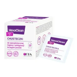 HexaClean, chusteczki do specjalistycznej higieny i pielęgnacji brzegów powiek, 20 szt
