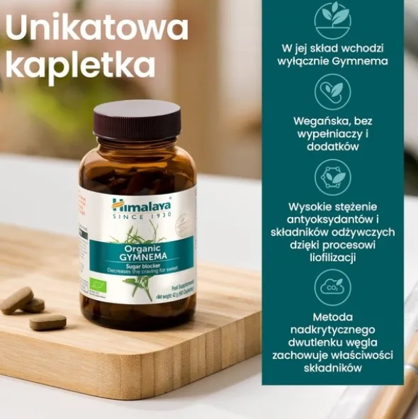 Himalaya Organic Gymnema, tabletki, 60 szt.