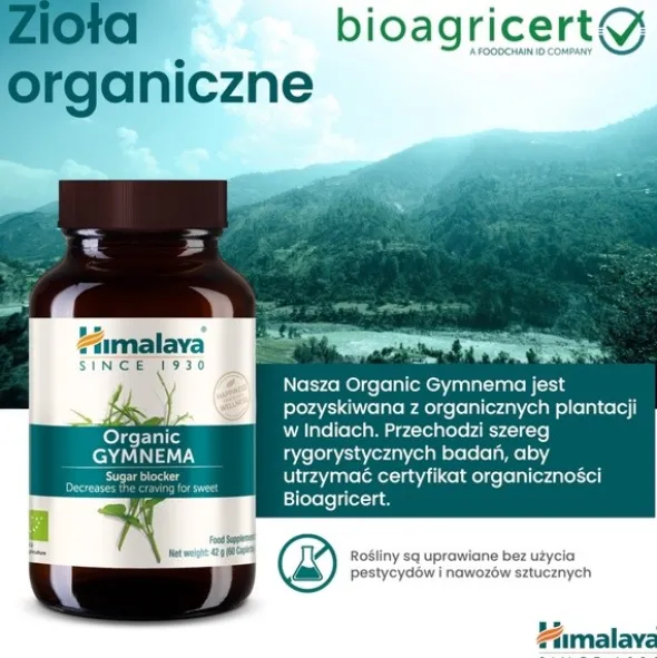 Himalaya Organic Gymnema, tabletki, 60 szt.