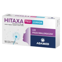 Hitaxa Fast Junior, 2,5 mg, tabletki ulegające rozpadowi w jamie ustnej, 10 szt.