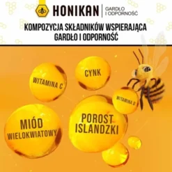 Honikan Gardło i Odporność Miodowe Honi - Żelki, 105 g (ok. 30 szt.)