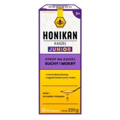 Honikan Kaszel Junior, syrop na kaszel suchy i mokry, 230 g