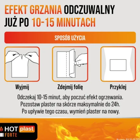 Hot Plast Forte, plaster rozgrzewający, 9 x 14 cm, 1 szt.