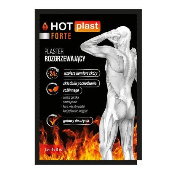 Hot Plast Forte, plaster rozgrzewający, 9 x 14 cm, 1 szt.