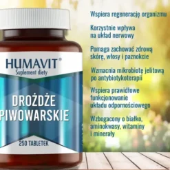 Humavit Drożdże Piwowarskie, tabletki, 250 szt.