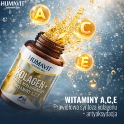Humavit Kolagen + Kwas hialuronowy + Witaminy A,C,E, kapsułki, 60 szt.