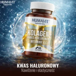 Humavit Kolagen + Kwas hialuronowy + Witaminy A,C,E, kapsułki, 60 szt.