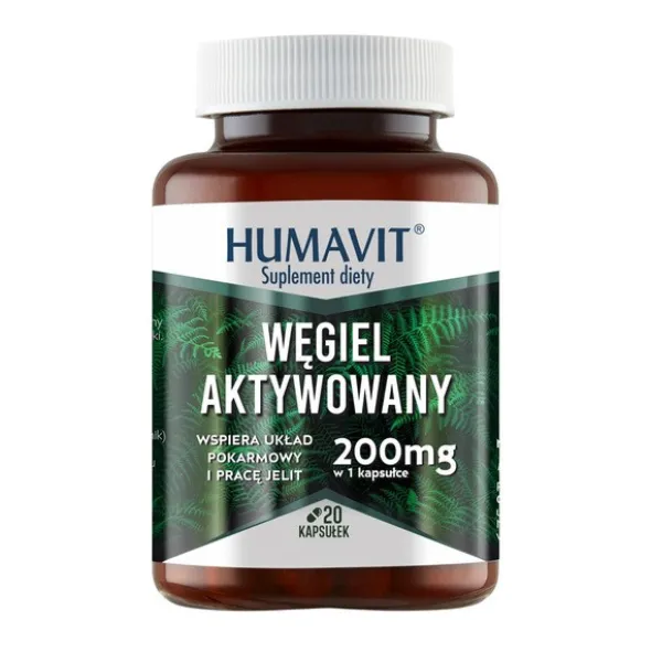 Humavit Węgiel aktywowany, kapsułki, 20 szt.