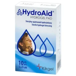 HydroAid Hydrogel Pad, opatrunek hydrożelowy, 5 cm x 9 cm, 10 szt.