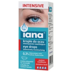 Iana Intensive, intensywnie nawilżające krople do oczu, 0,3% HA, 10 ml