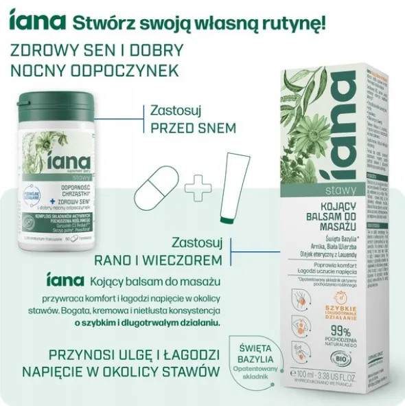 Iana Stawy Odporność Chrząstki + Zdrowy sen, tabletki, 60 szt.