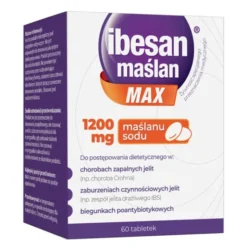 Ibesan maślan MAX, maślan sodu 1200 mg, 60 szt.