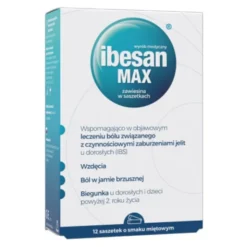 Ibesan Max, zawiesina doustna o smaku miętowym, 12 sasz.