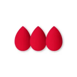 Ibra Makeup Blender Sponge, gąbeczki do makijażu, czerwone, 3 szt.