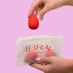 Ibra Makeup Blender Sponge, gąbeczki do makijażu, czerwone, 3 szt.