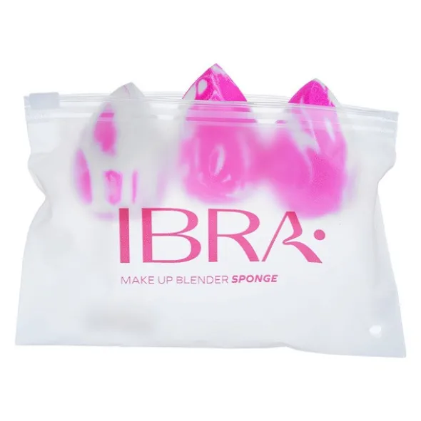 Ibra Makeup Blender Sponge, gąbeczki do makijażu, marmurkowe, 3 szt.