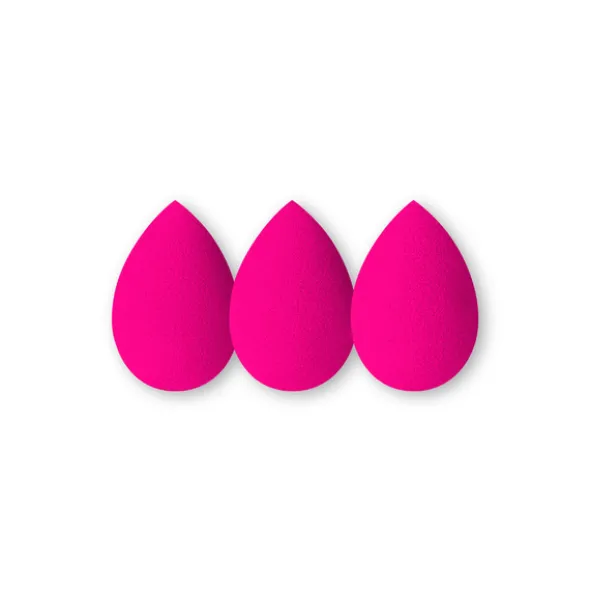 Ibra Makeup Blender Sponge, gąbeczki do makijażu, różowe, 3 szt.