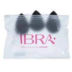 Ibra Makeup Blender Sponge, gąbeczki do makijażu, czarne, 3 szt.