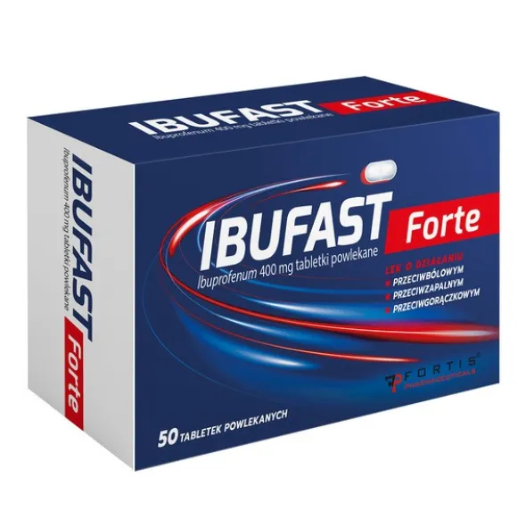 Ibufast Forte, 400 mg, tabletki powlekane, 50 szt.