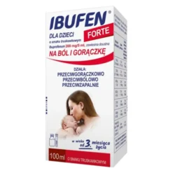 Ibufen dla dzieci forte o smaku truskawkowym, (200mg/5ml), zawiesina doustna, 100 ml