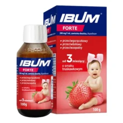 Ibum Forte, 200 mg/5ml, zawiesina doustna, smak truskawkowy, 100 g