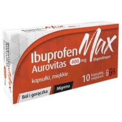 Ibuprofen MAX Aurovitas, 400 mg, kapsułki miękkie, 10 szt.